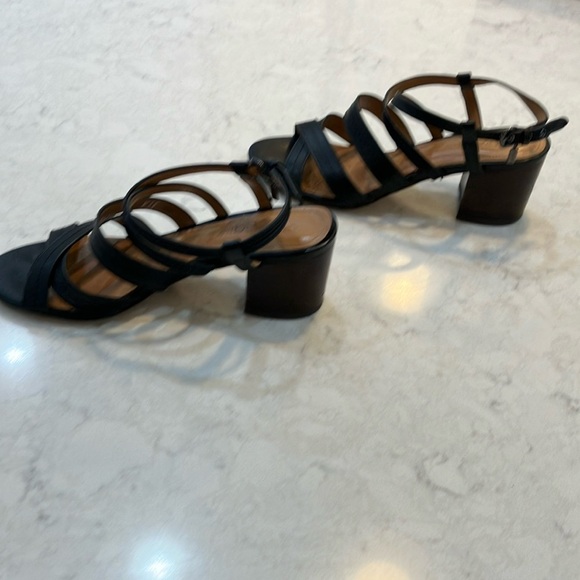 Women's Coach Terri Black Leather Strappy Sandals Chunky Heel Sz 7.5 W/Box- GUC - Picture 5 of 13